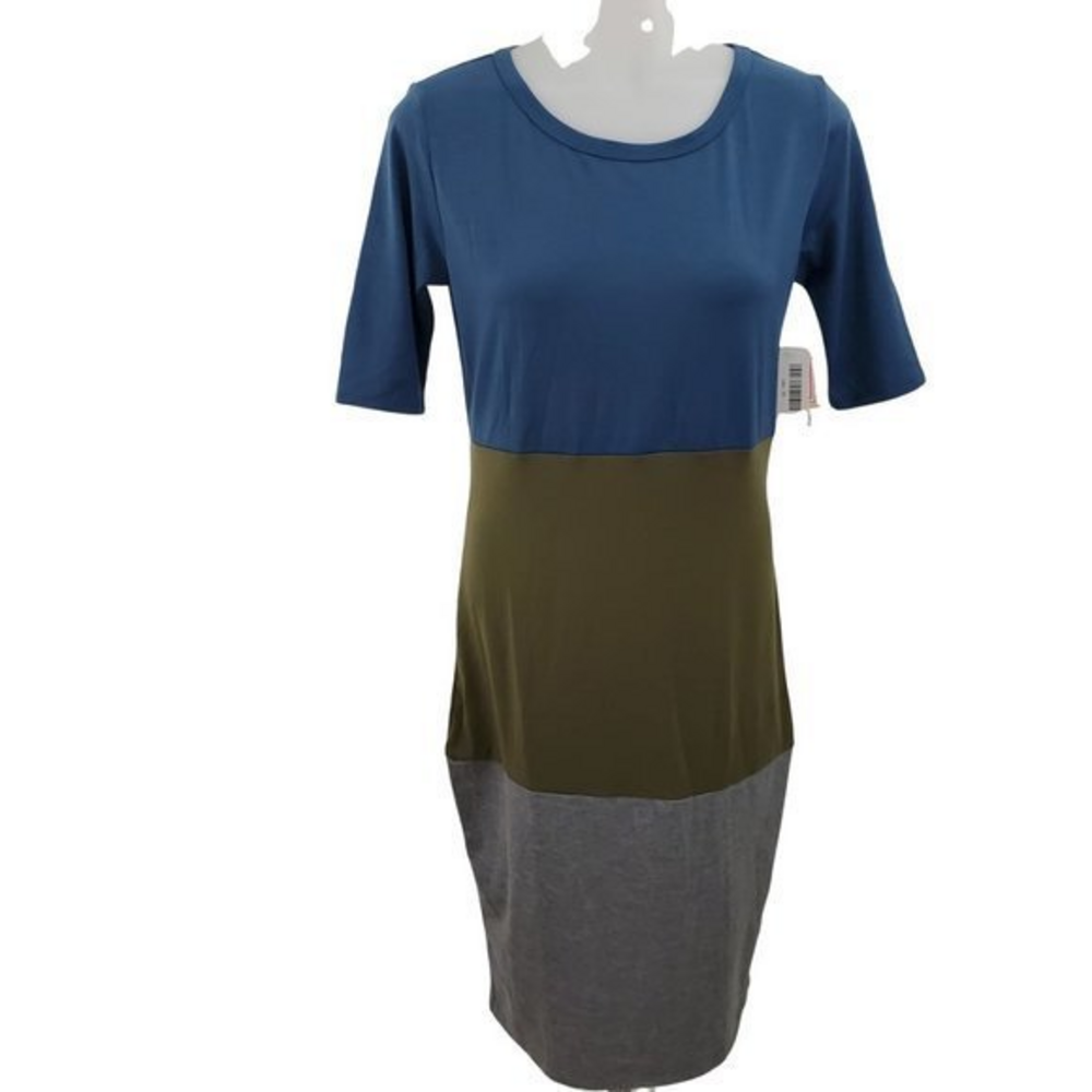 Lularoe Julia Dress XS Fitted‎ T Shirt Sheath Knee